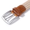 Weifert Men's Stretch Woven 1.3" Wide Elastic Braided Belts (Khaki,