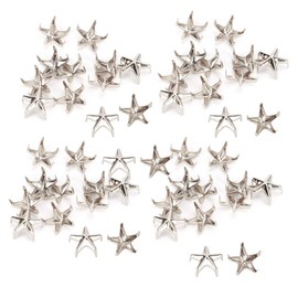 200 piezas remaches de estrella, tachuelas metalicas, cuentas de garra, uñas de cinco puntas, remaches punk para manualidades, decoración, bisuteria, bolsas, artesanías DIY, Plat