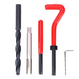 17Pcs Stainless Steel Thread Repair Kit with M10x1 Threaded Inserts, Twisted Drill, Tap, Wrench for Auto Parts, Switchgear, Radiators
