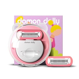 Domon Dolly Ladies Hair Remover comes with aloe Vera lubricated Moisturizer box Buy 1 get 2 blades free Body Care Gel Hair Removal - net weight: 1 handle+2 blades