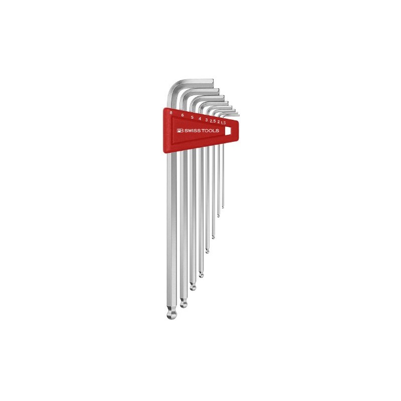 ＰＢスイスツールズ ボール付ロング六角棒レンチセット セット内容１．５、２、２．５、３、４、５、６ 212LH-6
