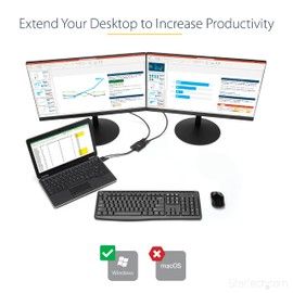 StarTech.com 2-Port Multi Monitor Adapter - Mini DisplayPort to 2x DisplayPort MST Hub - Dual 4K 30Hz - Video Splitter for Extended Desktop Mode on Windows PCs Only - mDP 1.2 to 2x DP (MSTMDP122DP)