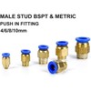 10 PCS Straight Pneumatic Push to Quick Connector Air Fittings