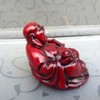 VOSAREA Laughing Buddha Statue Resin Maitreya Buddha Statue Fengshui Figurine