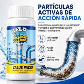 Turbonet 2.0 Destapacaños, 2026 Nuevo Power Pipe Drenaje, Limpiador de Desagües, Destapador de Drenaje, Multifuncional Limpiador para Inodoro Tubería y Cocina Desagües (4PCS)