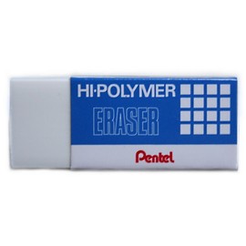 Pentel Eraser, Hi-Polymer Eraser, White (ZEH-05), 3 pcs. in 1 pack