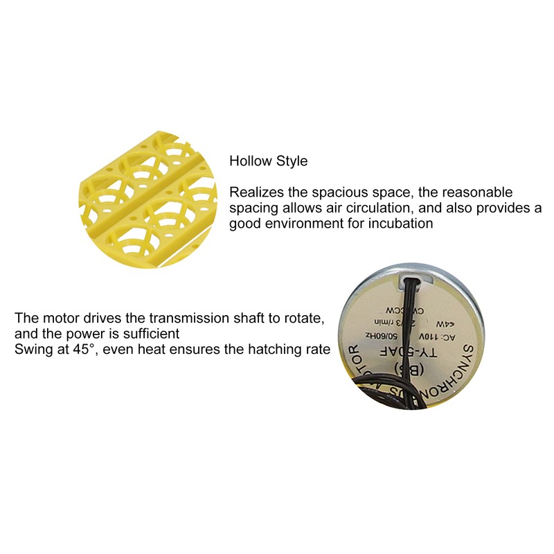 Automatic Egg Turner Convenient 32 Eggs Plastic Tray Turning Hatcher