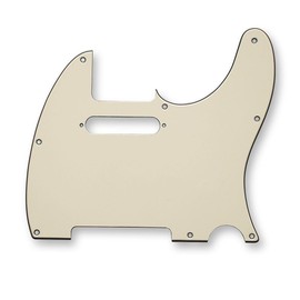VANSON Premium Quality Scratchplate Pickguard DIRECT FIT for Fender USA MEX Telecaster, Tele, TC3 (3 Ply, Vintage White (VW/B/VW))