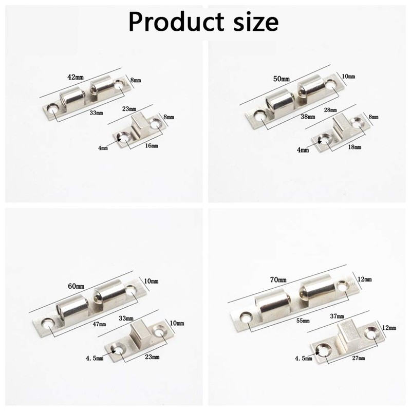 RuoFeng 70mm Furniture Cabinet Door Nickel Plated Copper Dual Ball