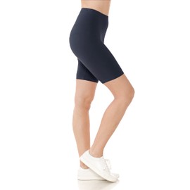 Leggings Depot Women's Buttery Soft Fashion Biker Shorts Athletic Shorts for Yoga, Navy, 2X