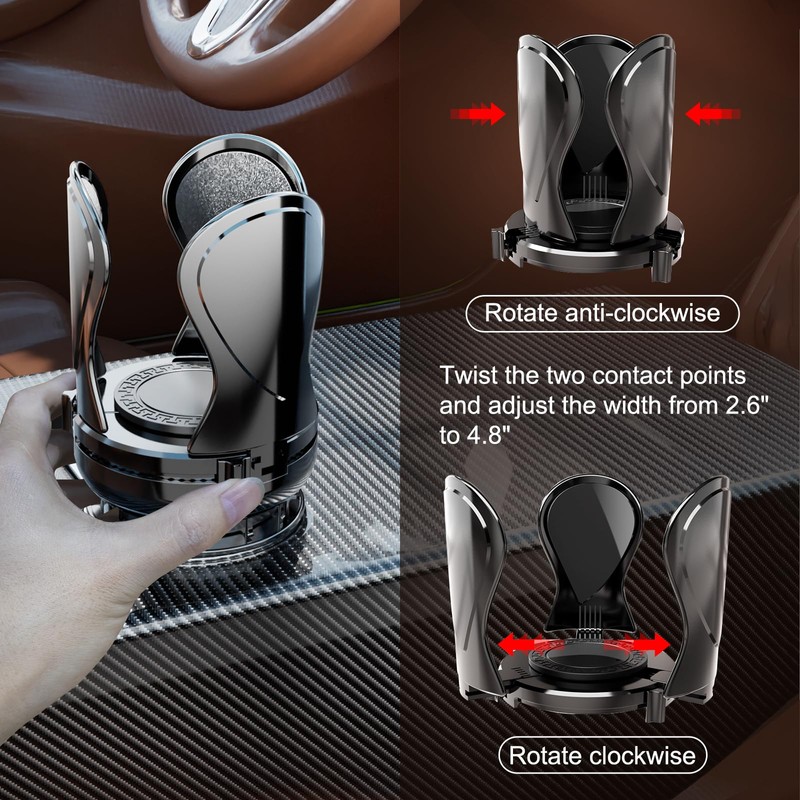 Car Cup Holder Expander, Cup Holder Extender Adapter with Expandable