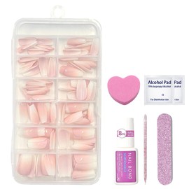 Virellay 120Pcs Gradient Press On Nails Set - Glitzer Cat Eye Künstliche Nägel