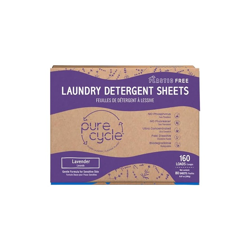 World Amenities Pure Cycle Laundry Detergent Sheets - No Spill