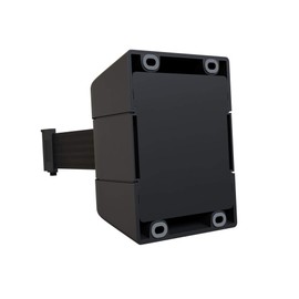 CCW Fixed Wall Mount Retractable Belt Barrier with ABS Case WMB-220 (15 Foot, Black Belt with Black ABS Case)