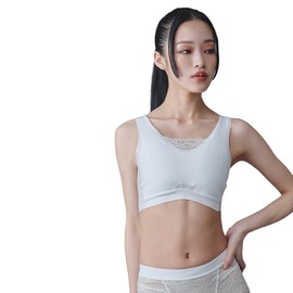 [Nstyle] エヌスタイル オープンネックハーフトップ バストフラットインナー ナベシャツ ジェンダーレス ftm 胸つぶし さらしブラ 胸小さく見せる 和装ブラ ブラック ホワイト S M L LL (JP, アルファベット, S, ブラック)