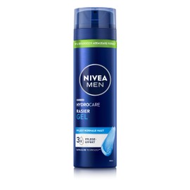 NIVEA MEN HydroCare Gel da barba (200 ml), protezione e cura per una rasatura delicata, gel da barba delicato per uomini con aloe vera e pantenolo