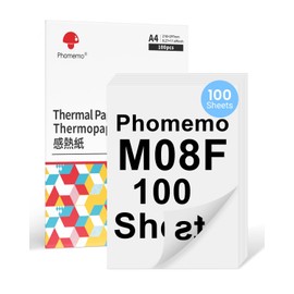 Phomemo M08F A4 Duplex Thermal Paper Compatible with Phomemo M08F M08D M832 M832D M833 M834 Q302 Mobile Printer and Other A4 Thermal Printers, 210 x 297 mm M08F Printer Paper, 100 Sheets