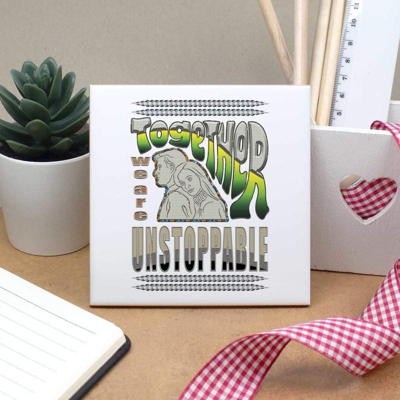 'Together We Thrive' 108mm Square Ceramic Tile (TD00032052)