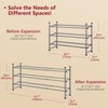 Tajsoon Expandable Shoe Rack for Closet 3 Tier, 28“-41“Adjustable &