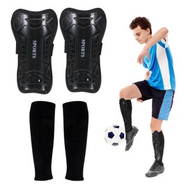 Kids Shin Guards,Shin Pads Games Leg Calf Protective Gear Reduce Shocks for Age 3-14 Youth and Kids Boys Girls Soccer Games Calf & Ankle Protection, Black