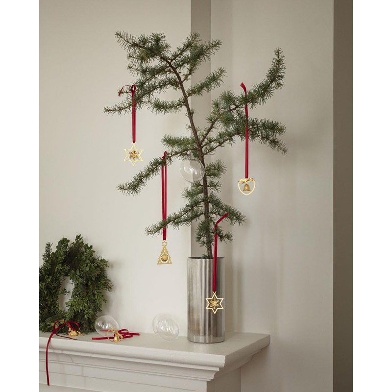 Georg Jensen - Gold Plated Star and Moon Ornament 2024