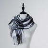 RonFoxi Black Scarf for Women Winter - Long Fashion Black