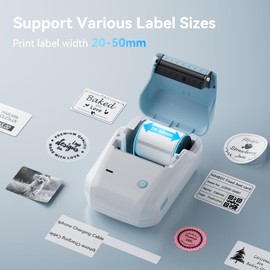 NIIMBOT B1 Label Maker with Tapes,2 Inch Portable Thermal Label Printer for Home Office School Small Business, Address, Clothing, Crafts, Retail,Support Smartphones & PC