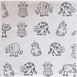 Kracht Terry Tea Towel Kitchen Cat Series 50 x 50 cm 100% Cotton