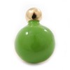 20mm L/Lime Green Enamel Dome Shaped Stud Earrings/Gold Tone