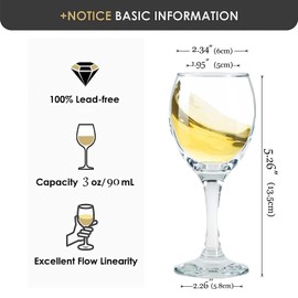Limoncello Glasses Shot Glasses with Stem, Cordial Glasses Port Wine Glasses 3 oz(set of 6)