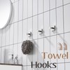 KOKOSIRI Hooks for Hanging Towels Chrome Bathroom Hand Towel Hooks