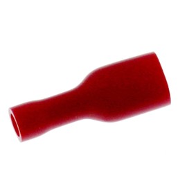 Lumonic 25 x Blade Receptacles 0.5 - 1.5 mm² in Red I Blade Receptacles for Flat Connector 0.8 mm x 6.4 mm I Cable Lugs Flat Connector Fully Insulated