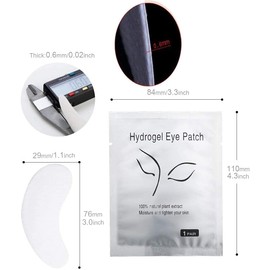 Chargenyang Under Eye Gel Pads Eyelash Extension Pads Lint Free DIY False Eyelash Lash Extension Makeup Eye Gel Patches Pack (50 Pair)