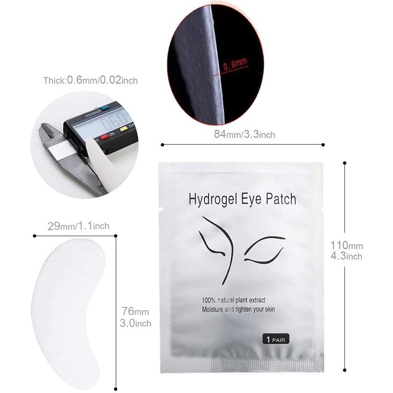 Chargenyang Under Eye Gel Pads Eyelash Extension Pads Lint Free
