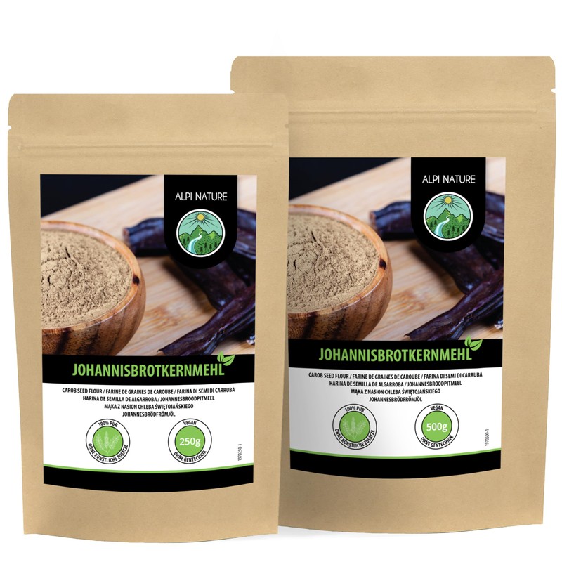 Carob kernel flour (250g, 8.8oz), light carob kernel powder suitable