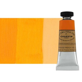 Charvin Extra Fine Professional French Yellow Orange Artist Oil Paint 20 ml - Triple-Milled for Smoothness, Rich Texture, Poppy Oil-Based, Light-Fast, Handmade Oil Color Paints for Professionals