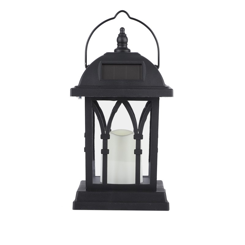 Outdoor Hanging Solar Lantern LED Candle Flame Light for Garden
