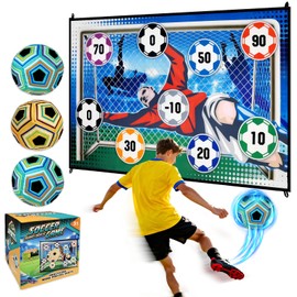 Sticky Soccer Dart Board Game for Kids Includes 3 Sticky Balls- Indoor/Outdoor Party Game for 5-12 Year Old Boys & Girls - for Family Competition