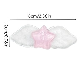 4 Pcs Angel Wings Hair Clips, Lovely Star Wings Hair Clip Sweet Hairpins Fashion Hair Side Clip Hair Accessory for Girls and Women, Blue and Pink