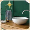 Reallnaive Mid Century Towel Ring Holder for Bathroom Modern Gold