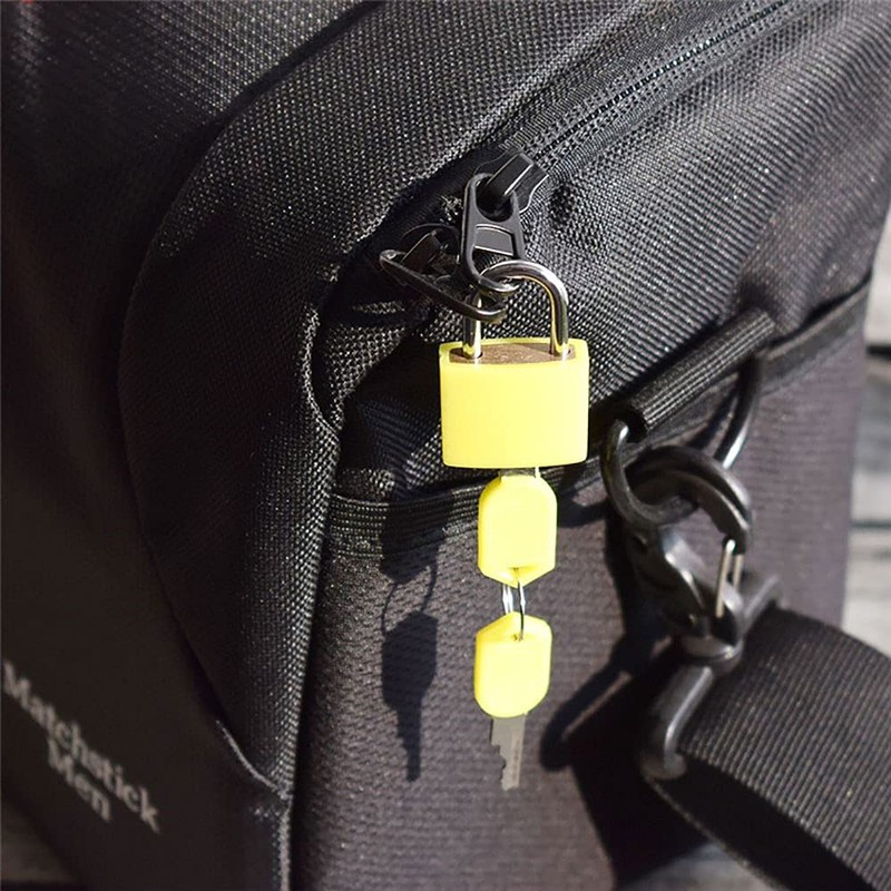 Plastic Padlock with 2 Keys Small Colored Brass Padlocks for