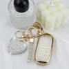 YIKECASE Key Fob Cover with Diamond Keychain for Women, Car