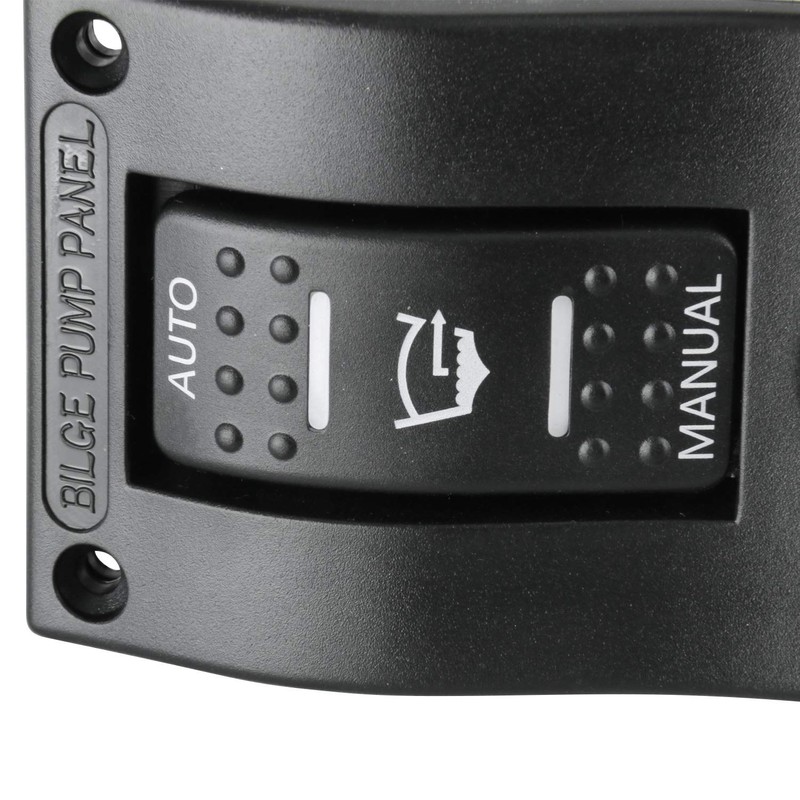 Amarine Made 3-Way Bilge Pump Switch Panel Deluxe LED Rocker