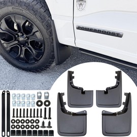 KEAIDAP Splash Guards for Ford F150 2021 2022 2023 2024 - No Drill Required All Weather Protection Front Rear Mud Flaps for Trucks Pickup Fenders for Ford F150 2021-2024 Accessories