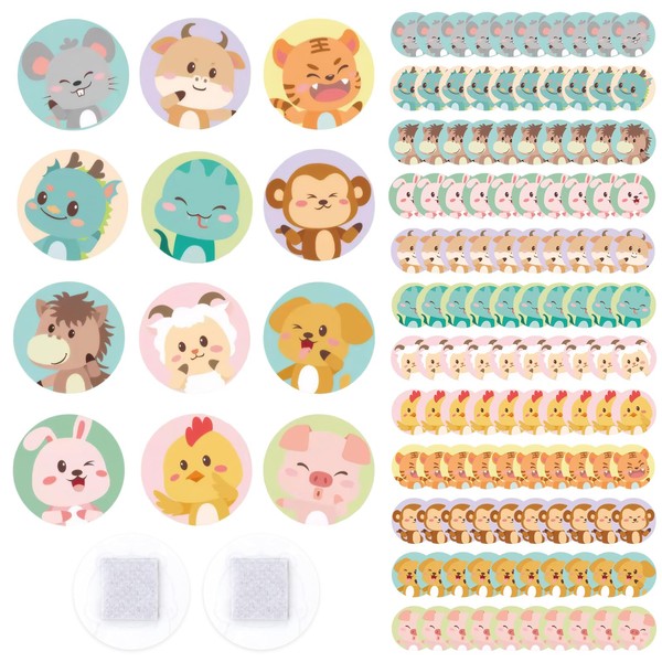 Pack of 120 Earrings, Masking Sports Children's Plasters, Round, Small,