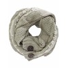 Beige Cable Knit Scarf Neck Wrap With Lace & Button