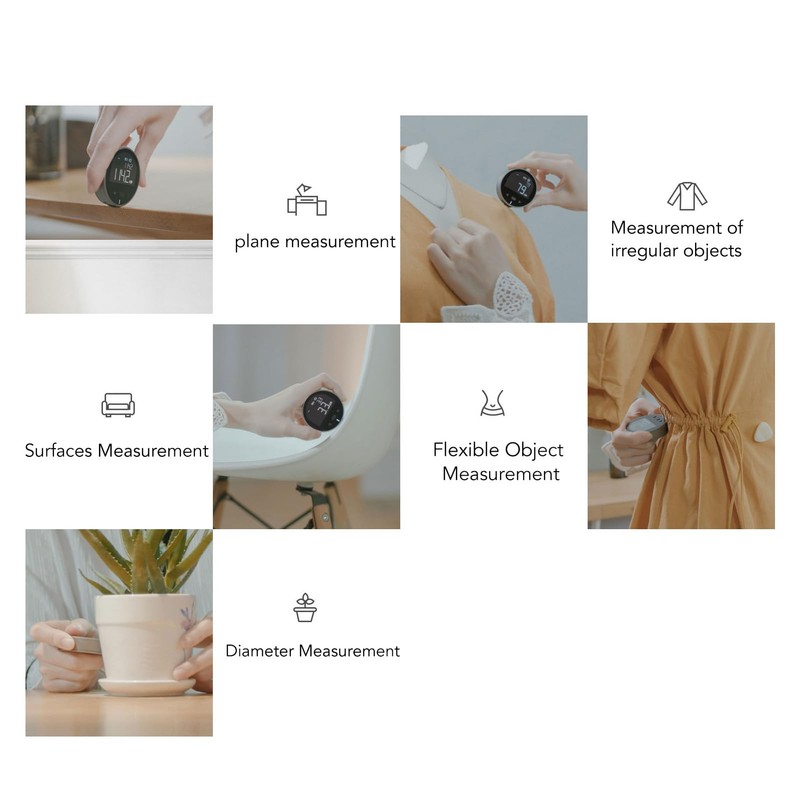 Digital Tape Measure, 328ft Electronic Rolling Ruler with 1.8inch LCD