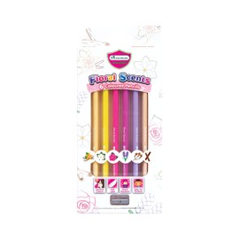 MASTERART Scented Colored Pencils 6 Colors for Kids Coloring (Floral Scents)