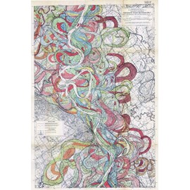 1944 Fisk Mississippi Meander Map Ancient River Bed Sheet 6 - Map Reproduction 16 X 24 inches
