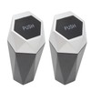 2Pcs Car Trash Can with Lid Waterproof Decorative Automotive Portable